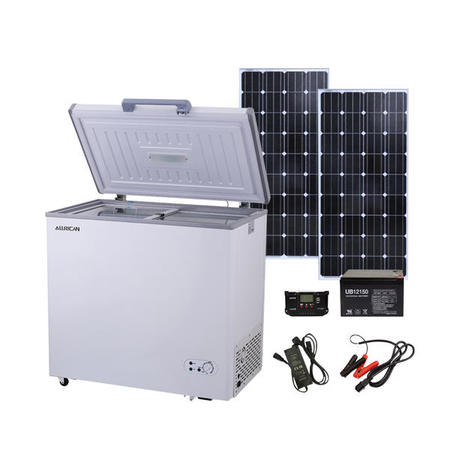 How does the off grid solar freezer handle defrosting, and is there any manual intervention required?